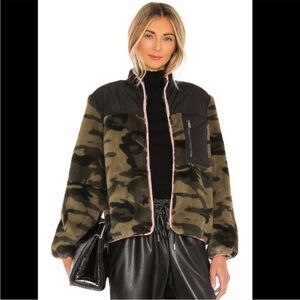 Rails Wesley Green Camo Black and Pink Zip Up Jacket